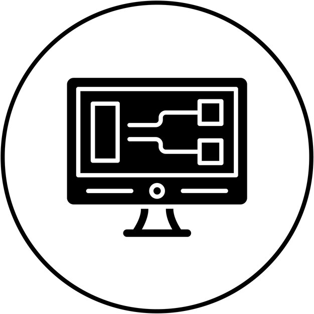 Image vectorielle d'icône de programmation visuelle Peut être utilisée pour aucun code