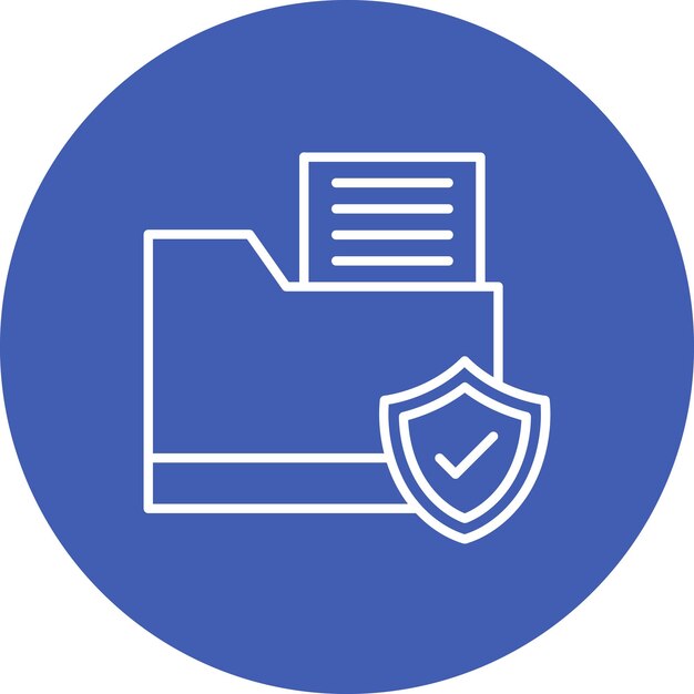L'image vectorielle de l'icône de protection du fichier peut être utilisée pour le codage et le développement