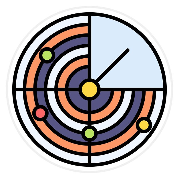 Vecteur l'image vectorielle de l'icône radar peut être utilisée pour l'infographie