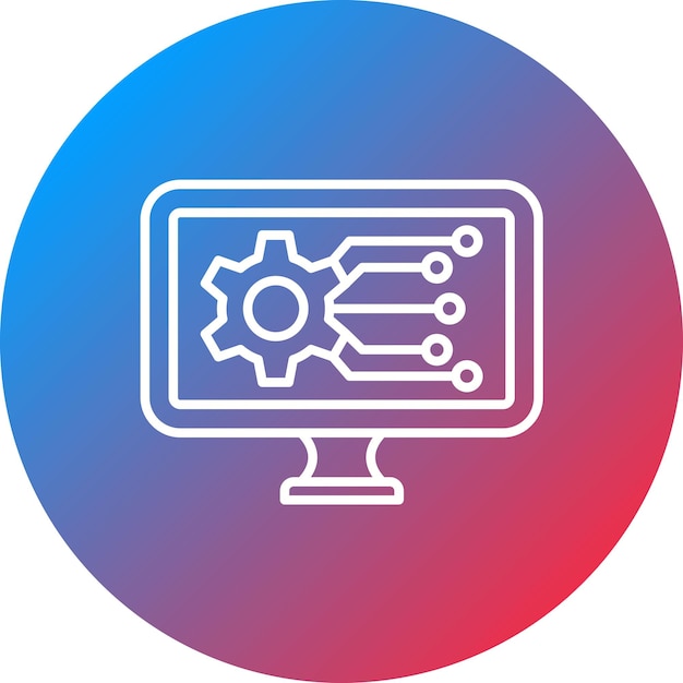 Image vectorielle de l'icône de recherche et développement peut être utilisée pour l'agence de médias sociaux