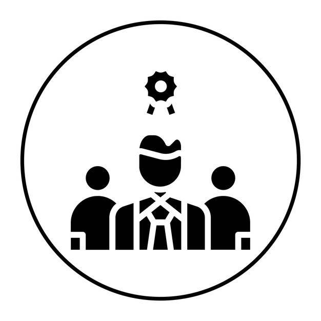 L'image vectorielle de l'icône de récompense de l'employé peut être utilisée pour la gestion du personnel