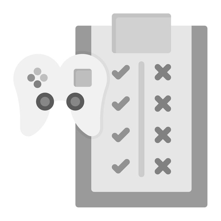 Vecteur l'image vectorielle de l'icône des règles de jeu peut être utilisée pour la conception du jeu