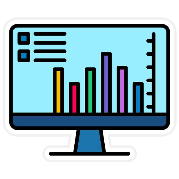 Vecteur image vectorielle d'icône de représentation graphique peut être utilisée pour les infographies