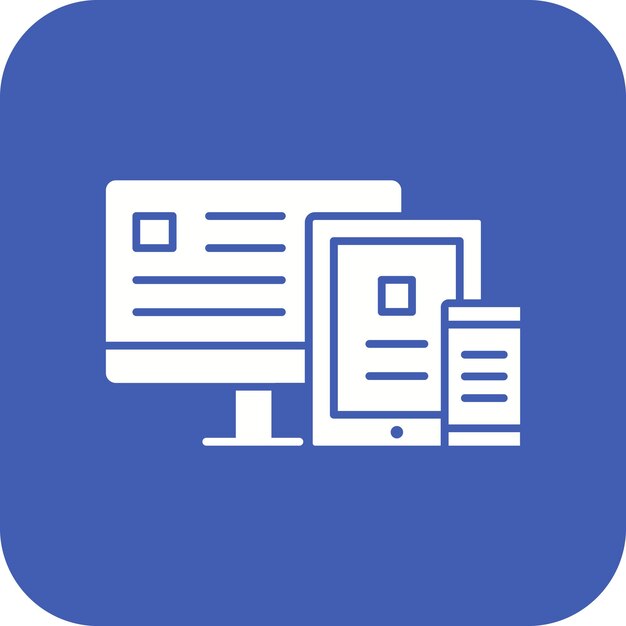 Image vectorielle d'icône responsive peut être utilisée pour l'hébergement Web