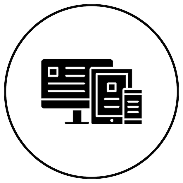 Image vectorielle d'icône responsive peut être utilisée pour l'hébergement Web