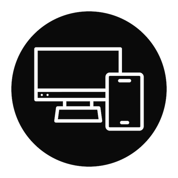 Image vectorielle d'icône responsive peut être utilisée pour les nouveaux médias