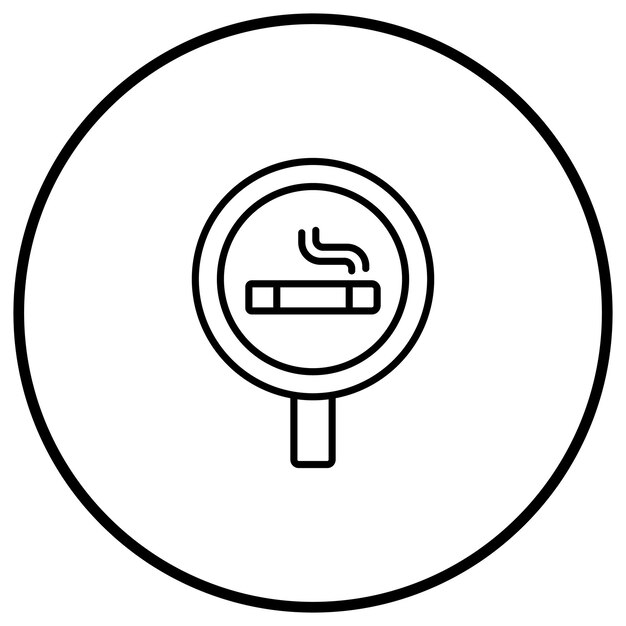 Vecteur image vectorielle de l'icône de la salle de fumeurs peut être utilisée pour office