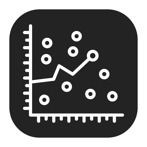 L'image vectorielle de l'icône Scatter Plot peut être utilisée pour la science des données
