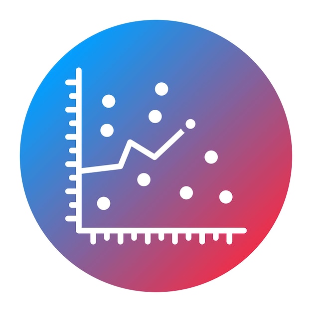 L'image vectorielle de l'icône Scatter Plot peut être utilisée pour la science des données