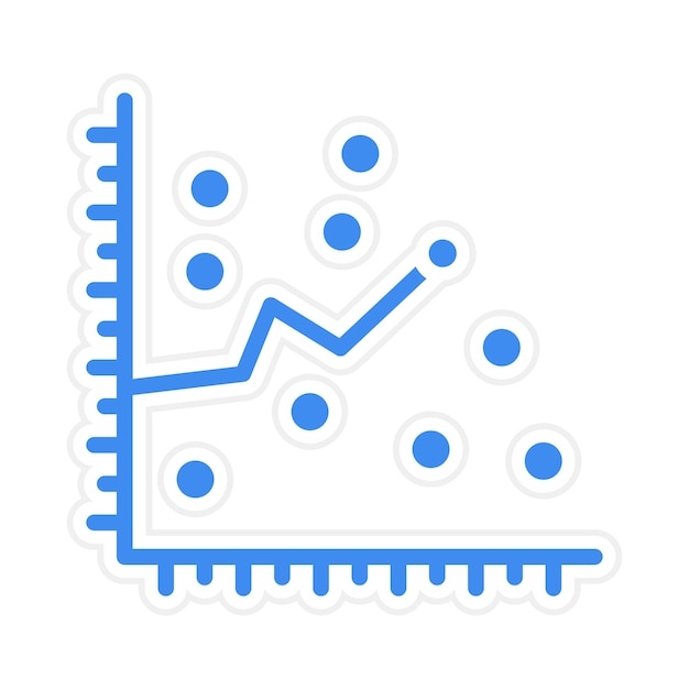 L'image vectorielle de l'icône Scatter Plot peut être utilisée pour la science des données