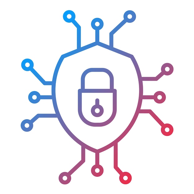 L'image vectorielle de l'icône de sécurité des données peut être utilisée pour la programmation informatique