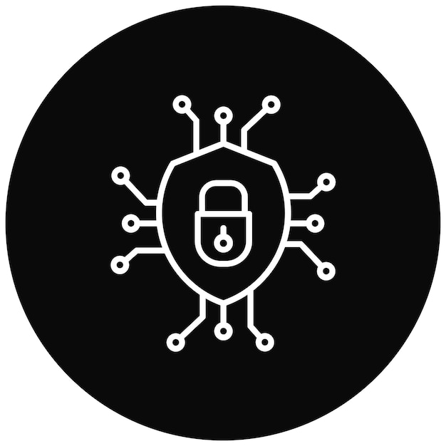 L'image vectorielle de l'icône de sécurité des données peut être utilisée pour la programmation informatique