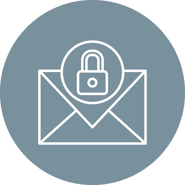 L'image vectorielle de l'icône de sécurité de l'e-mail peut être utilisée pour la protection et la sécurité