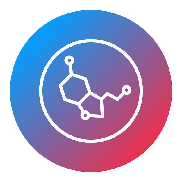 Vecteur l'image vectorielle de l'icône de la sérotonine peut être utilisée pour la dépendance