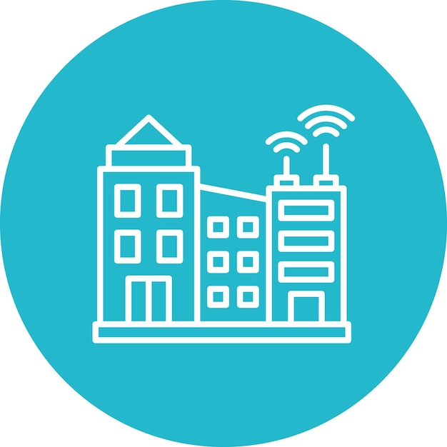 Vecteur l'image vectorielle de l'icône smart city peut être utilisée pour smart city