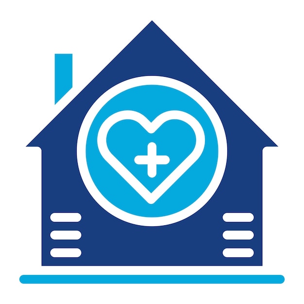 Vecteur l'image vectorielle de l'icône de soins à domicile peut être utilisée pour les services à domicile