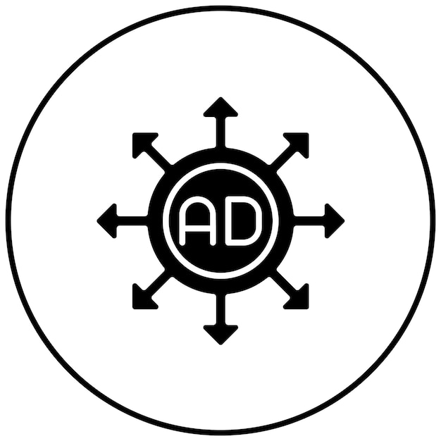 Image vectorielle d'icône de soumission de publicité Peut être utilisée pour le marketing numérique