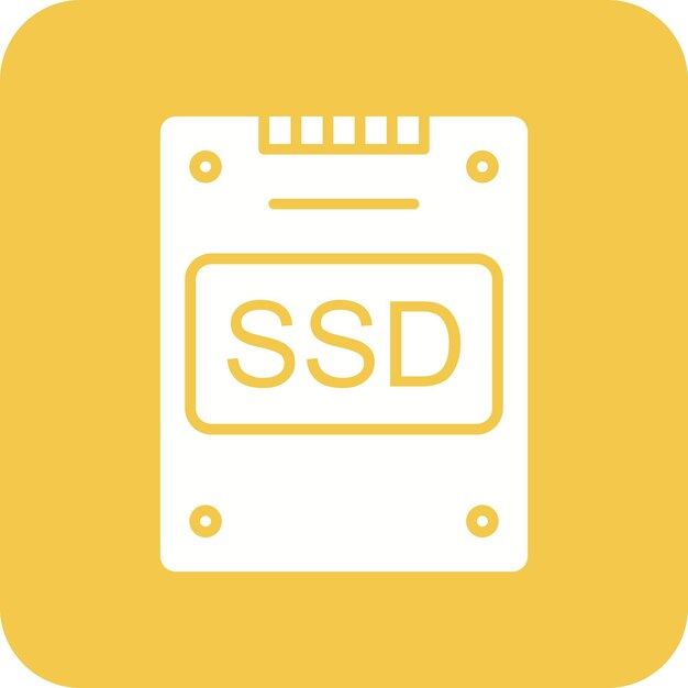 Vecteur l'image vectorielle de l'icône ssd peut être utilisée pour l'ordinateur et le matériel