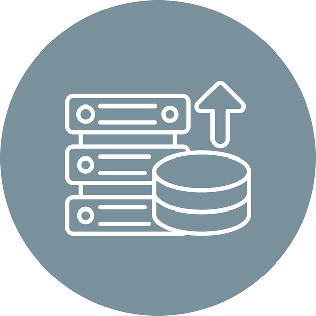 Vecteur l'image vectorielle de l'icône de stockage de données peut être utilisée pour les grandes données