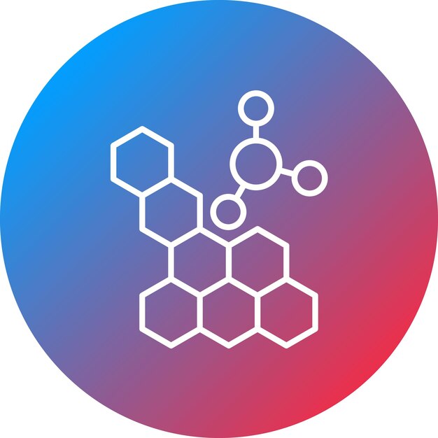 L'image vectorielle de l'icône de la structure moléculaire peut être utilisée pour la bioingénierie