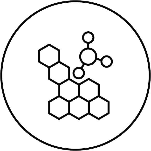 L'image vectorielle de l'icône de la structure moléculaire peut être utilisée pour la bioingénierie