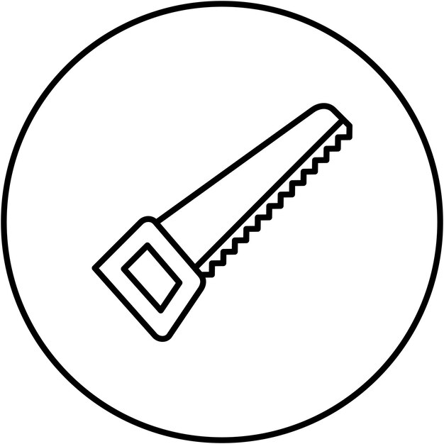 Vecteur l'image vectorielle de l'icône de taille de scie peut être utilisée pour le jardinage