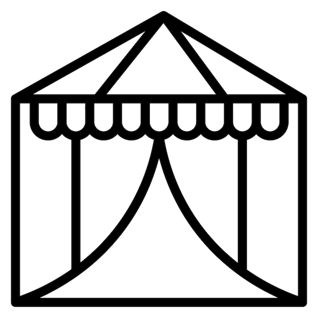 L'image vectorielle de l'icône de la tente peut être utilisée pour l'Oktoberfest