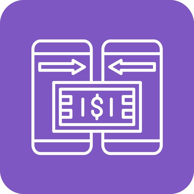 Vecteur l'image vectorielle de l'icône de transfert d'argent peut être utilisée pour le shopping et le commerce électronique