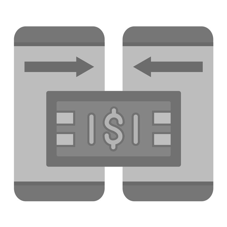 Vecteur l'image vectorielle de l'icône de transfert d'argent peut être utilisée pour le shopping et le commerce électronique