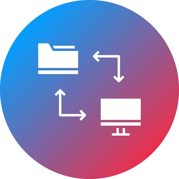 Vecteur image vectorielle de l'icône de transfert de fichier en ligne peut être utilisée pour le codage et le développement