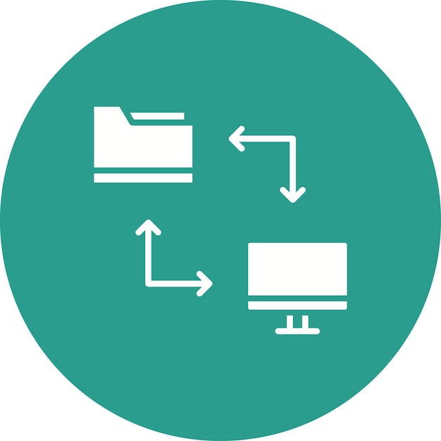 Vecteur image vectorielle de l'icône de transfert de fichier en ligne peut être utilisée pour le codage et le développement