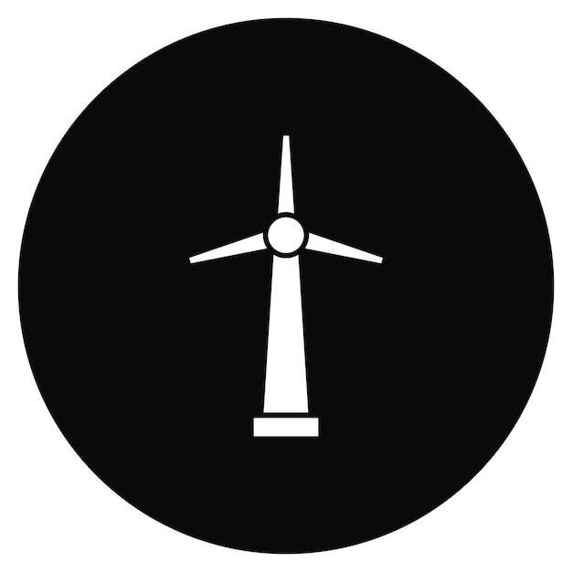 Vecteur l'image vectorielle de l'icône de la turbine peut être utilisée pour l'écologie