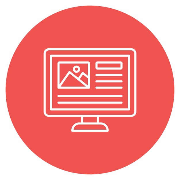 L'image vectorielle de l'icône Ui Design peut être utilisée pour l'informatique