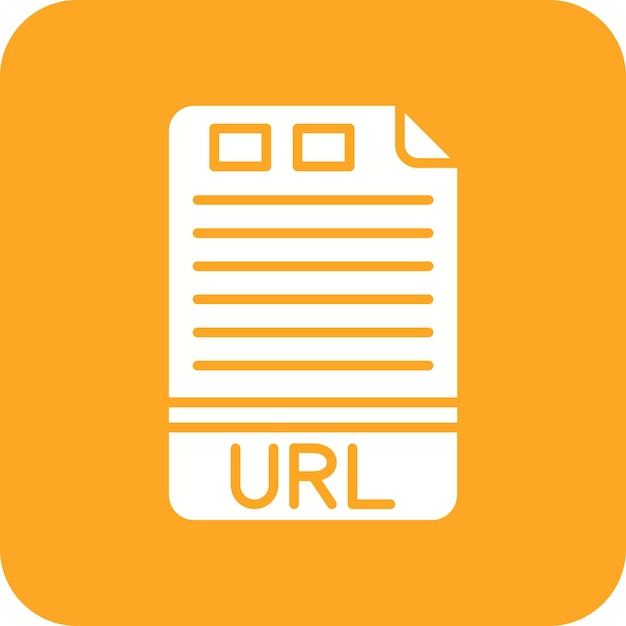 L'image vectorielle de l'icône URL peut être utilisée pour les formats de fichier