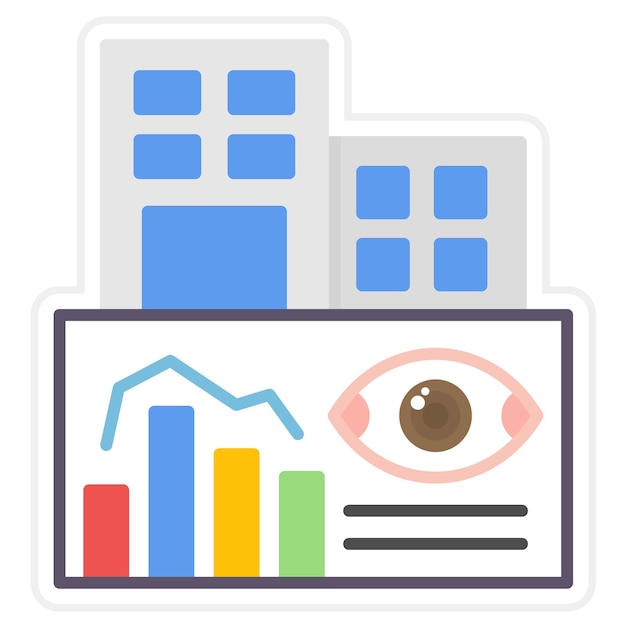 Image Vectorielle De L'icône De La Vision De L'entreprise Peut être Utilisée Pour La Productivité