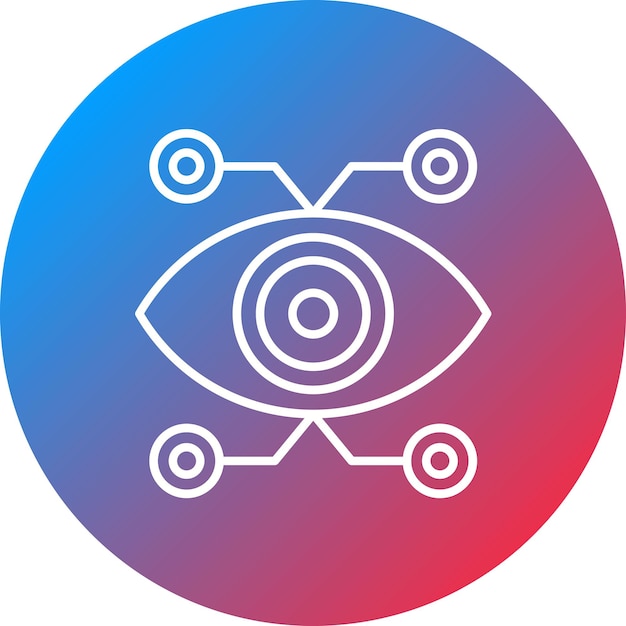Image vectorielle de l'icône de visualisation Peut être utilisée pour la médecine alternative