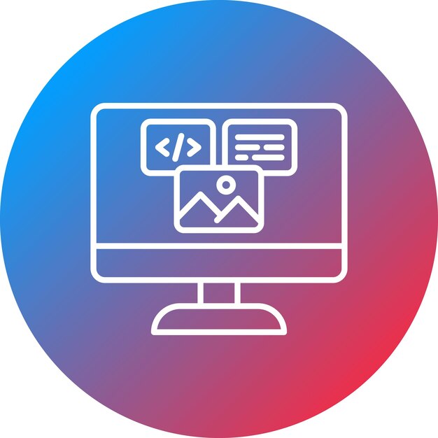 Image vectorielle d'icône Web peut être utilisée pour le codage et le développement