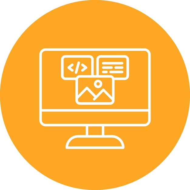 Image vectorielle d'icône Web peut être utilisée pour le codage et le développement