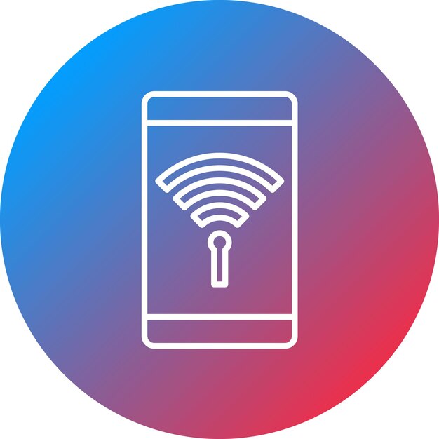 L'image Vectorielle De L'icône Wi-fi Du Réseau Peut être Utilisée Pour L'ux De L'interface Utilisateur Mobile