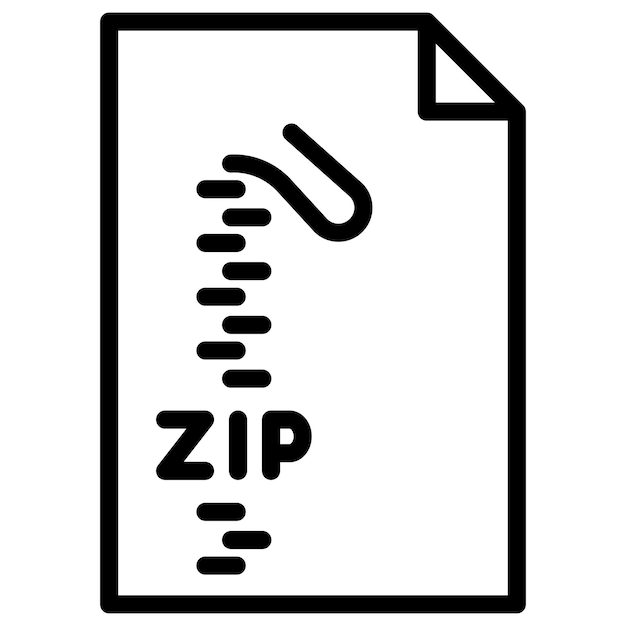 Vecteur l'image vectorielle de l'icône zip peut être utilisée pour les documents et les fichiers