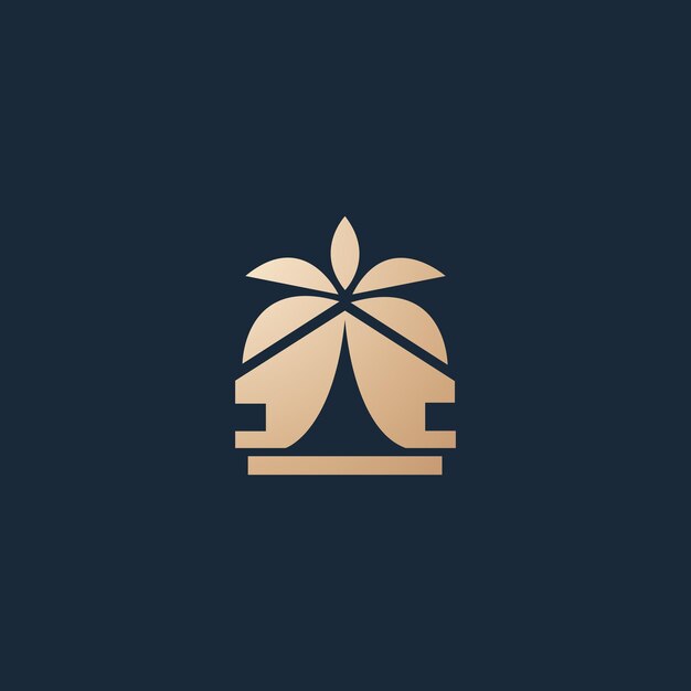 Vecteur image vectorielle de palmier design arbre de luxe
