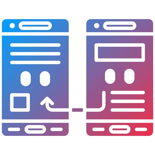 Vecteur image vectorielle de prototype d'icône peut être utilisée pour le développement d'applications mobiles