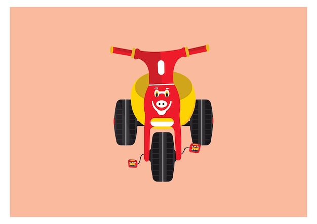 Vecteur image vectorielle de stock de tricycle pour enfants