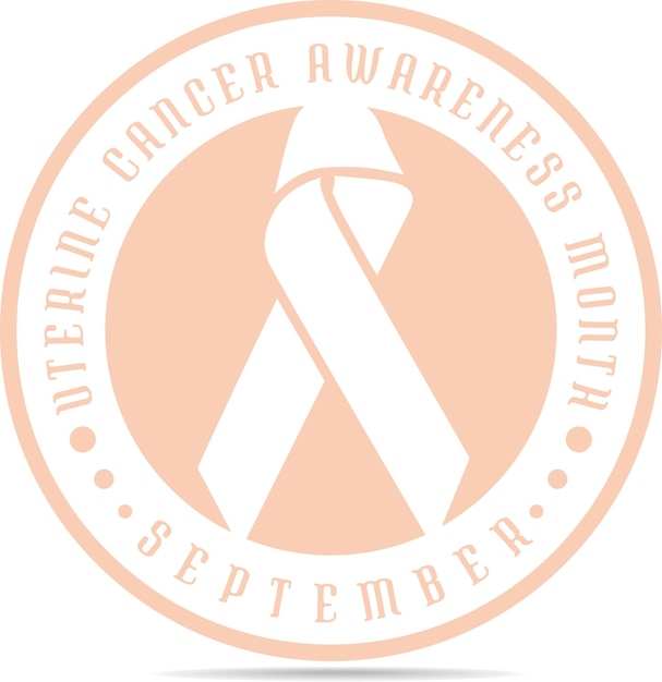 Vecteur image vectorielle d'un symbole du mois de sensibilisation au ruban de cancer de l'utérus isolé sur fond transparent