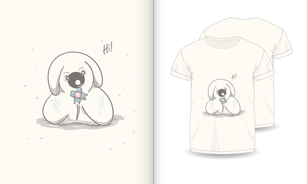 Images D'animaux Mignons Avec T-shirt Pour Bébé.