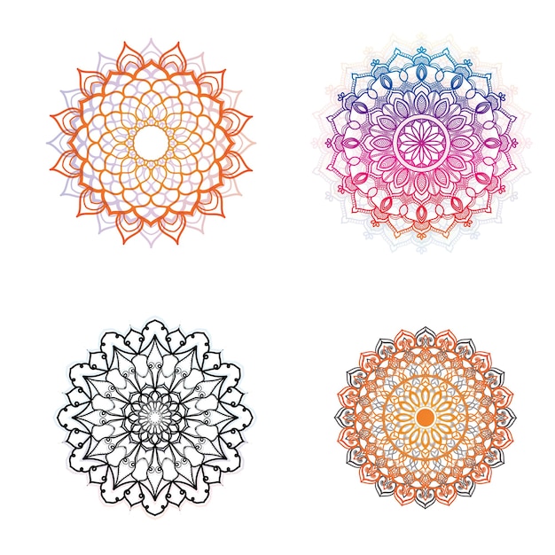 Images d'illustration vectorielle de fleur Mandala