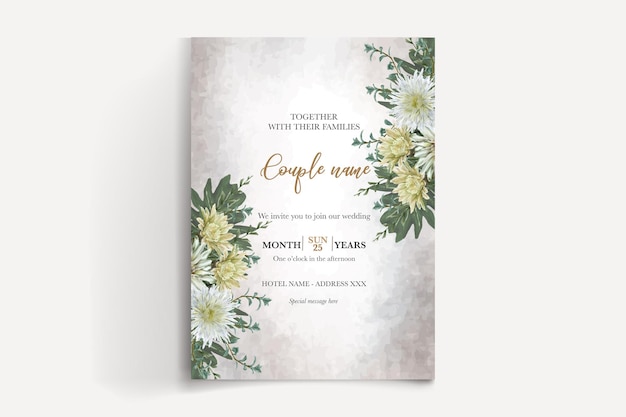 Images d'invitation de mariage de jardin