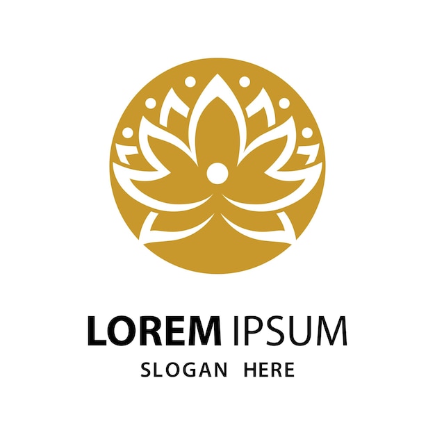 Vecteur images de logo beauté lotus