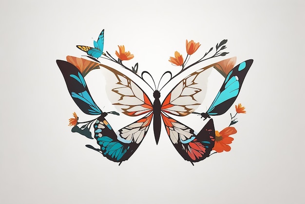 Images Vectorielles Du Logo Du Papillon De Métamorphose