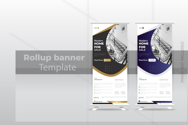 Immobilier Roll Up Signing Ou Pull Up Banner